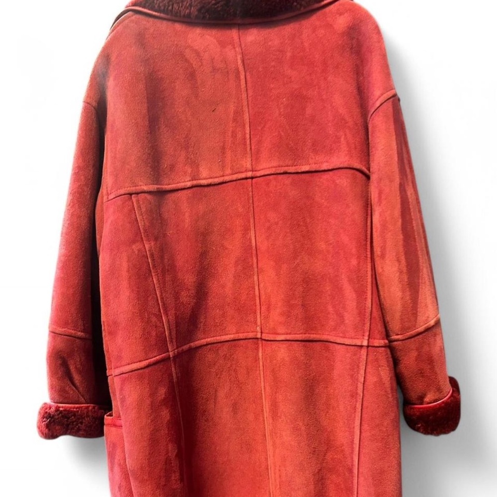 Genuine Leather & Fur Shearling Sherpa Coat - Picture 3 of 10